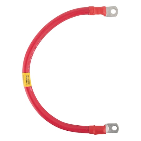Exell Battery AWG No 2/0 Red Battery Interconnect Cable 18 with 3/8 Lugs BIC-20AWGRED18